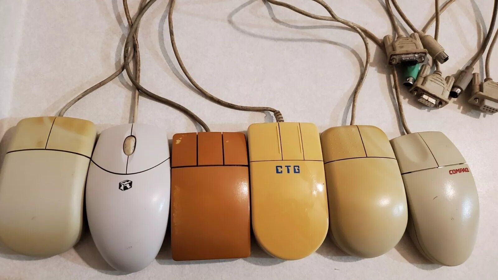Vintage Computer Mouse Hp Logitech Compaq Microsoft Lot Of 13 Untested