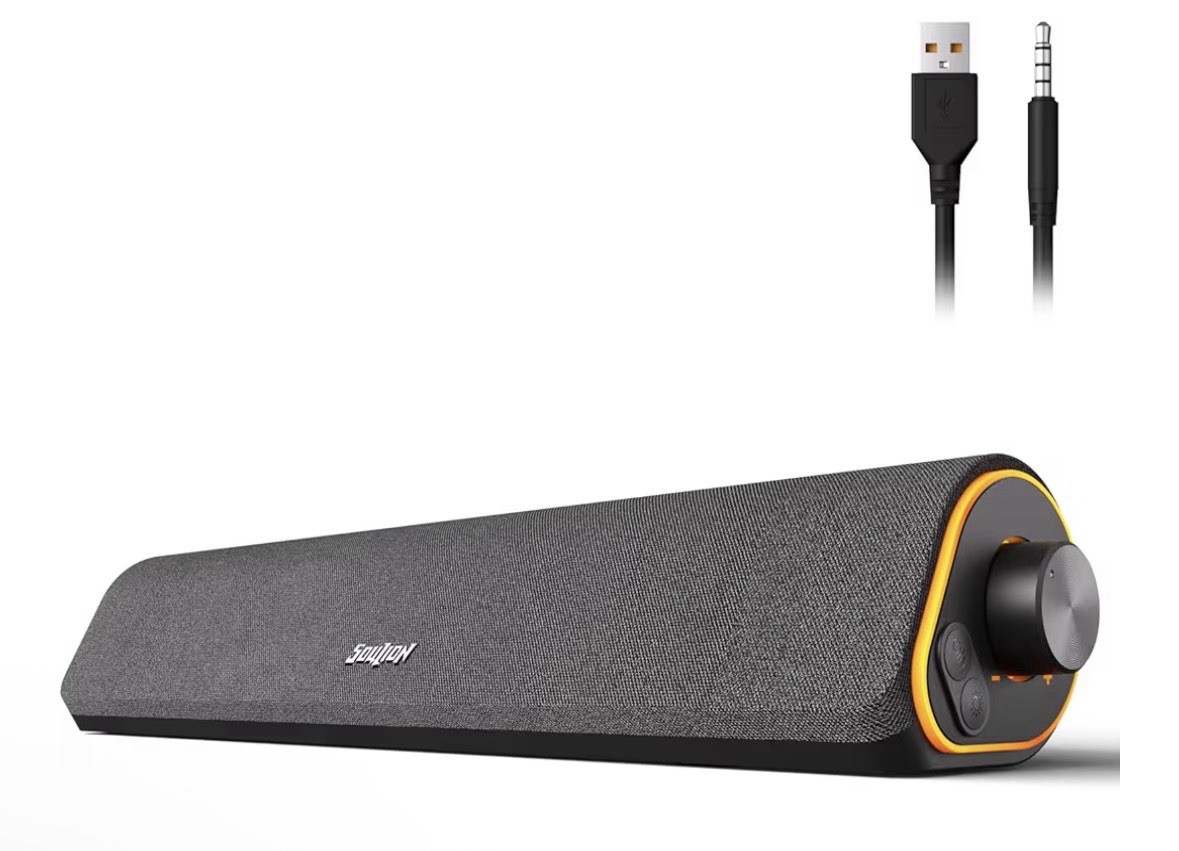 SOULION R50 16in Soundbar Speaker 2.0 Bluetooth USB 3.5mm AUX LED Lights