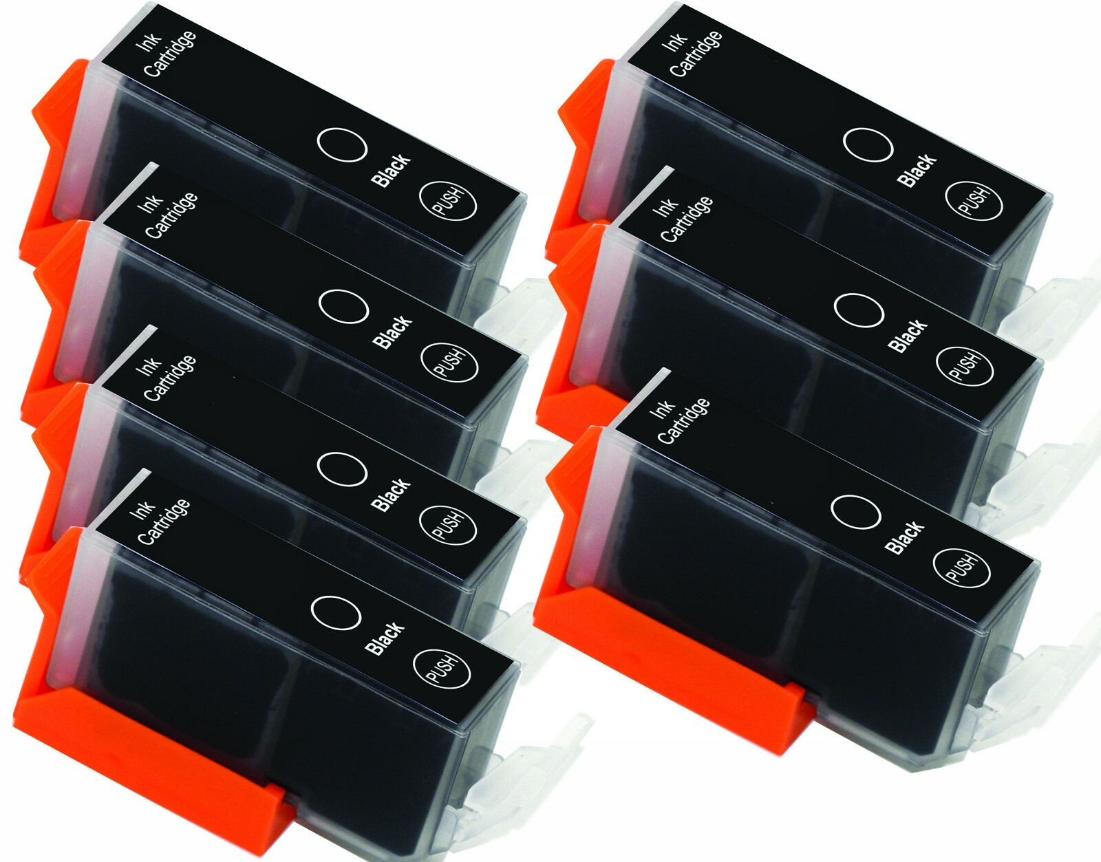 7PK Black Printer Ink for Canon PGI-220 220BK MP620 MP640 MX860 MX870 MP560