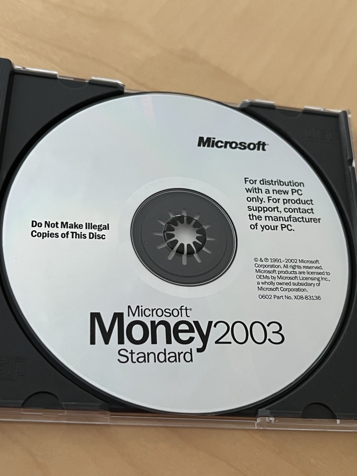 Microsoft Money 2003 Standard Edition Software CD