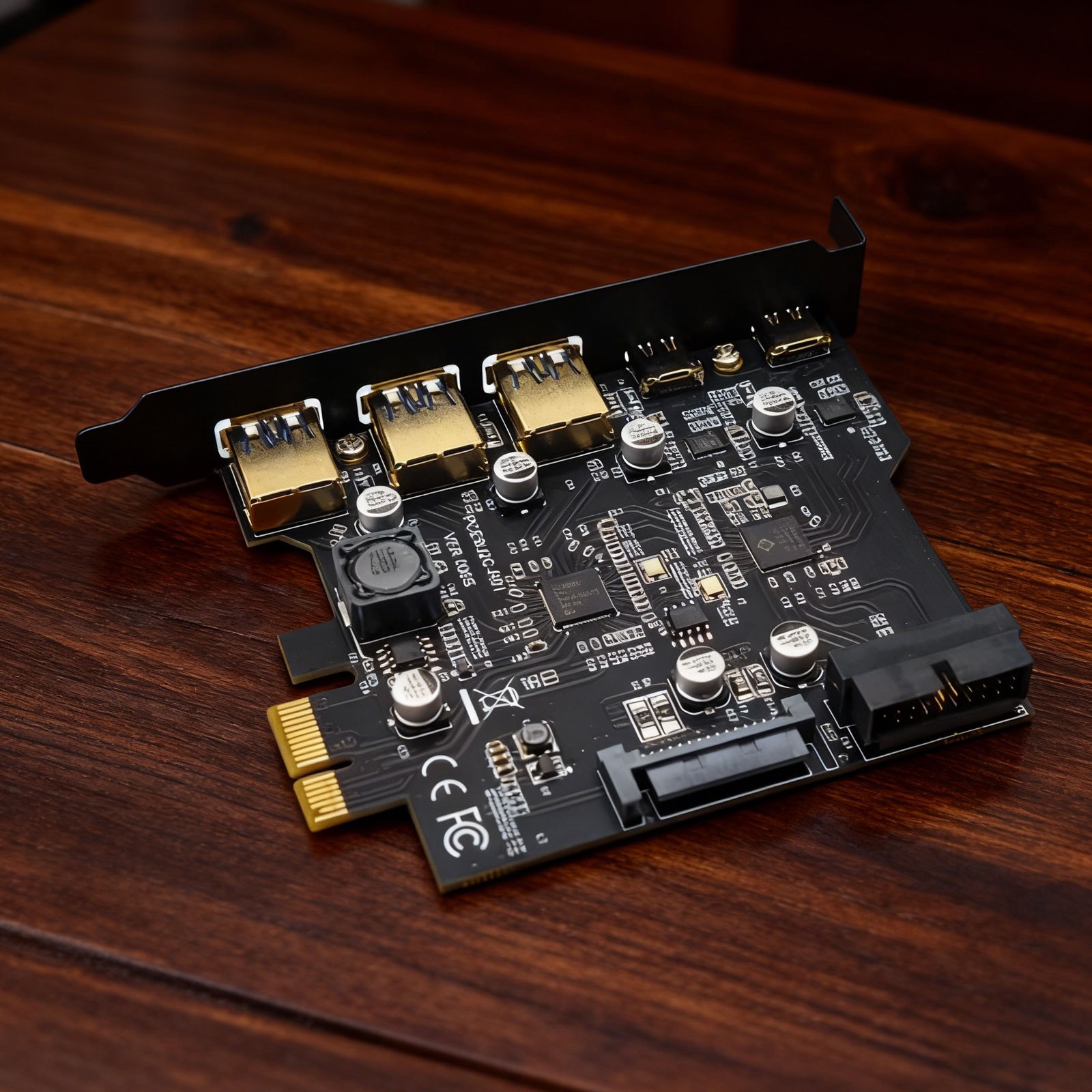 USB3.2 GEN1 PCI-E Expansion Card 5 Ports 2*Type-C 3*USB-A 19 Pin Connector 5Gb8g