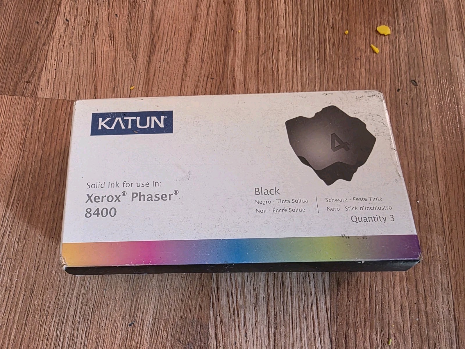 Katun Solid Ink Sticks for Xerox Phaser 8400 Black 3-Pack 108R00604 New Sealed