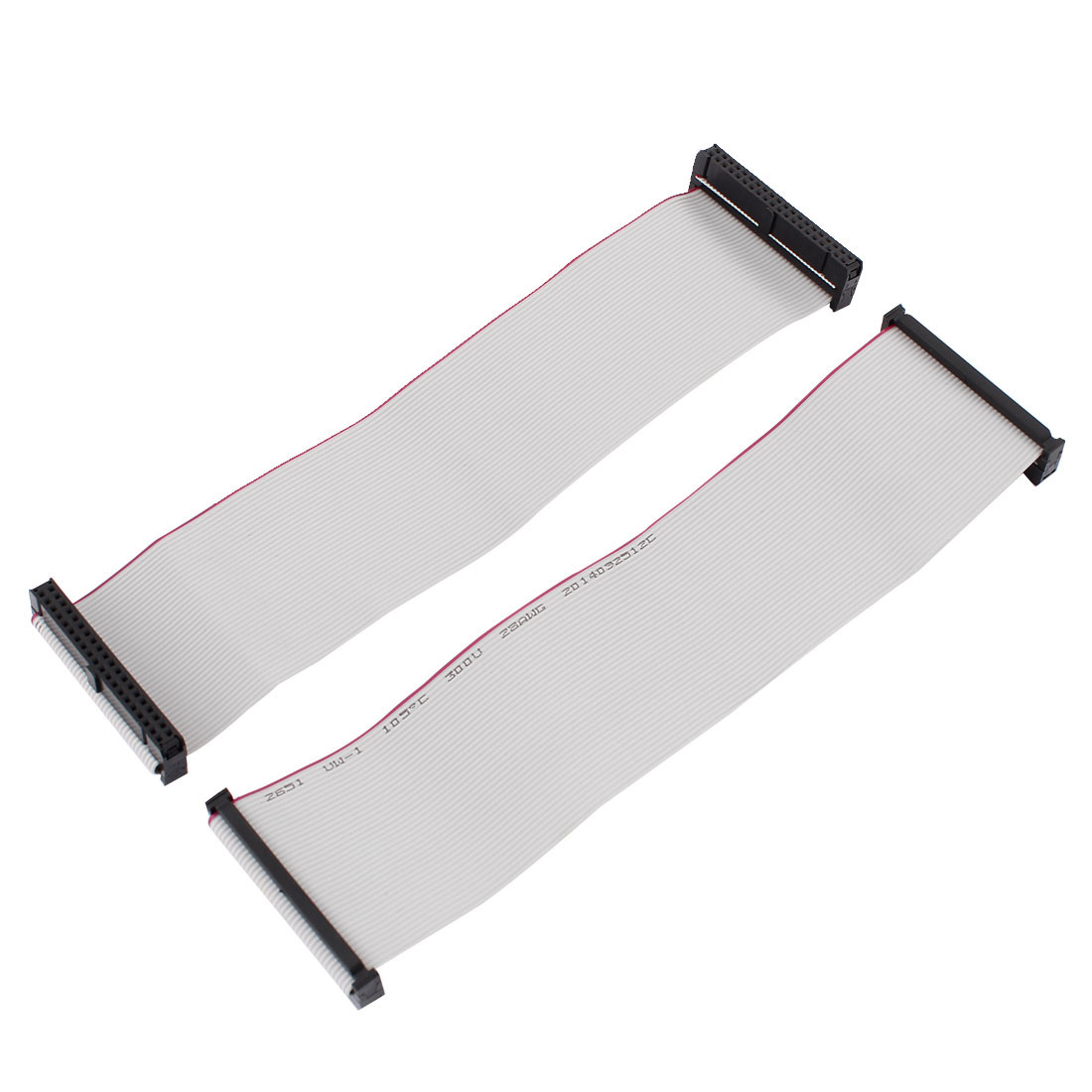 2pcs 2.54mm 40-Pin Female to Female IDE Extension Flat Ribbon Cable 20cm