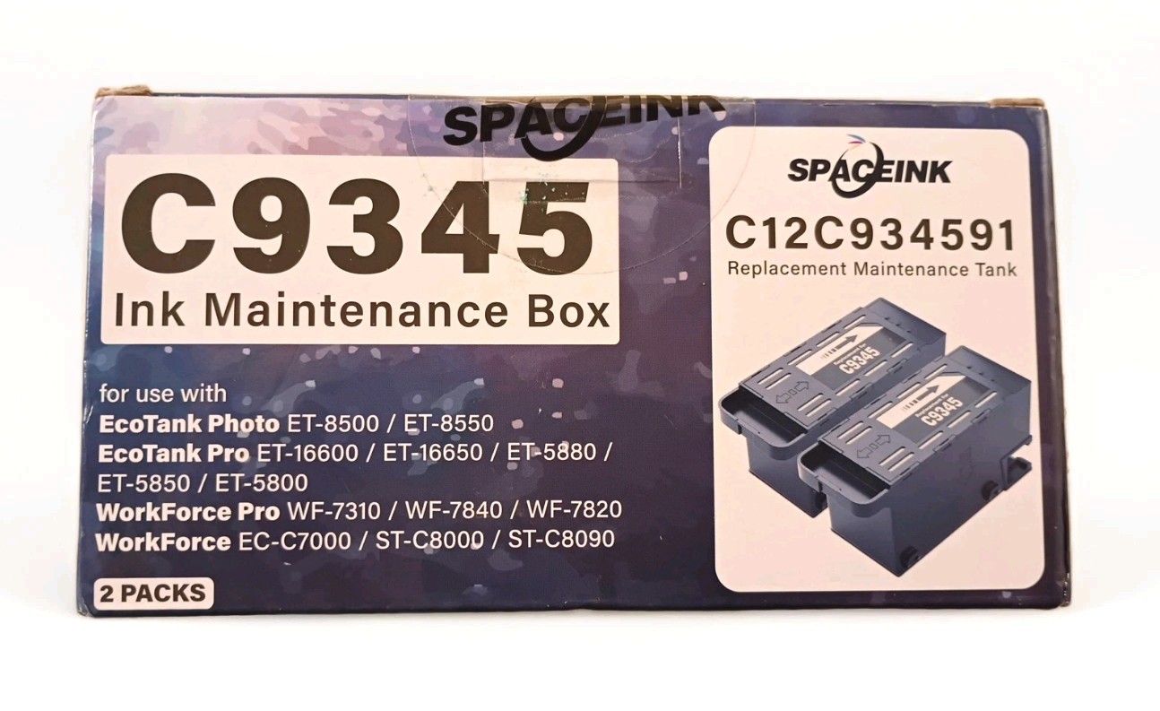 SpaceInk Ink Maintenance Box C9345: 2 Pack For Ecotank ET-8500, 8550: C12C934591