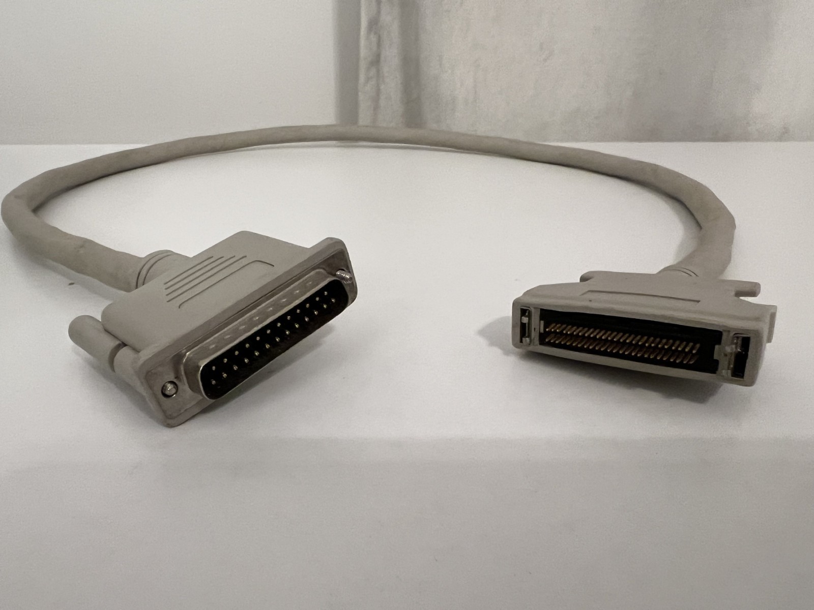 Vintage SCSI Cable DB25 Male to Centronics 50 CN50 Male Apple Mac Hard Drive