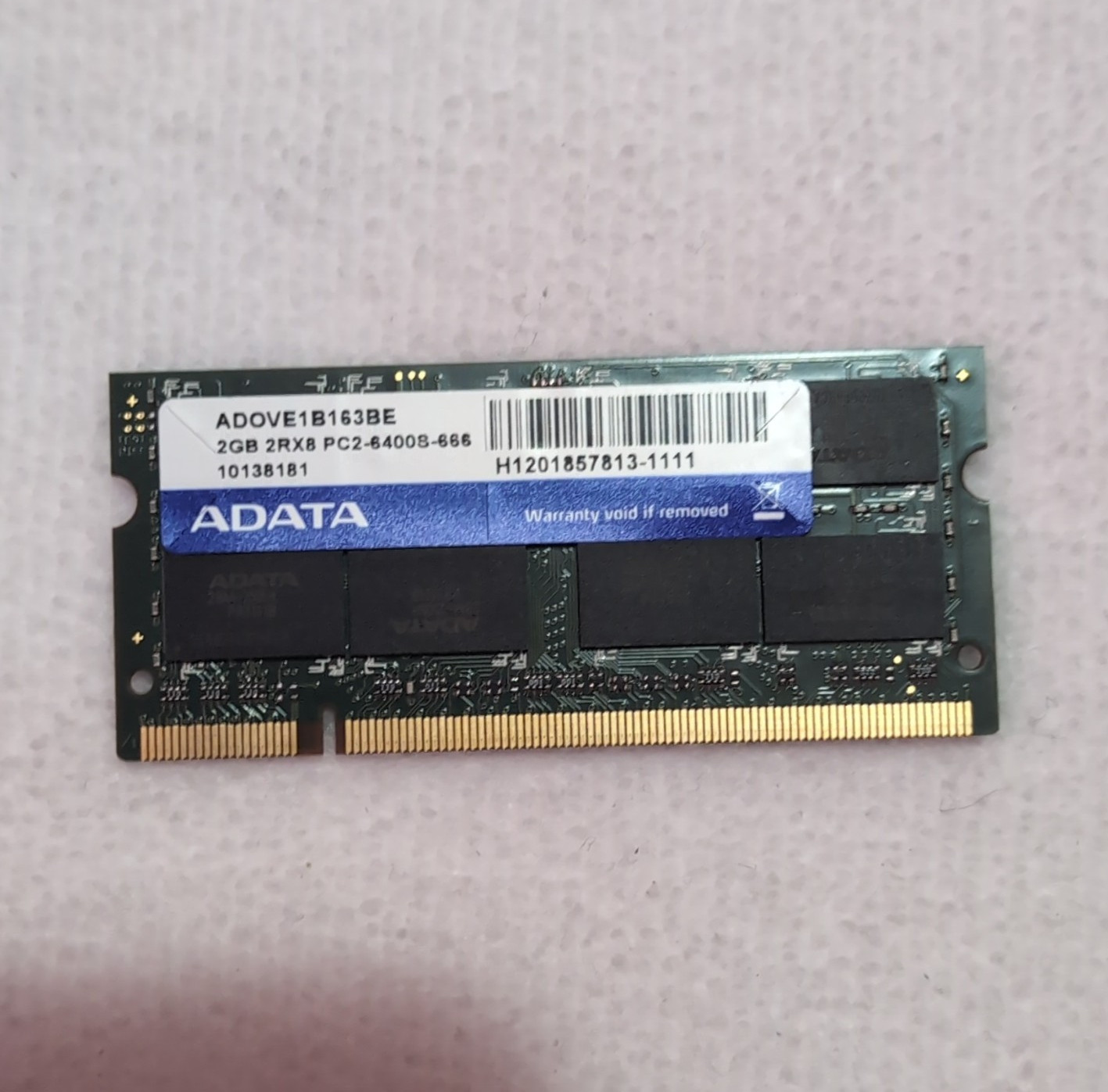 ADATA 2GB (1x2GB) DDR2 SDRAM PC2-6400 SO-DIMM 200-Pin Laptop RAM Module