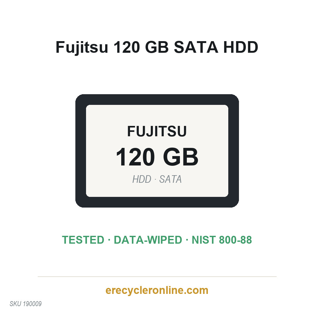 Fujitsu 120GB SATA HDD MHW2120BH - Tested, Wiped