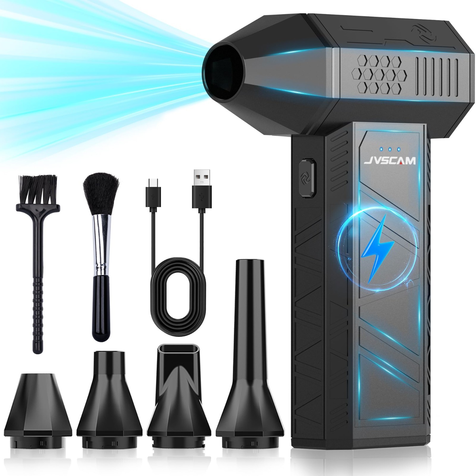 High-Power Compressed Air Duster 130,000 RPM Brushless Motor Blower Cleaner