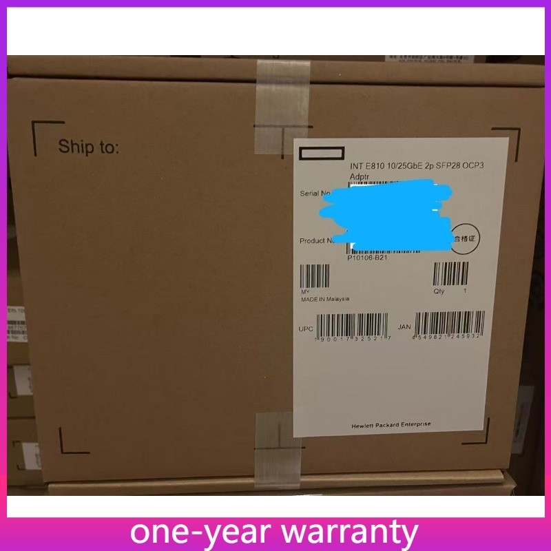 HPE 25Gb 10Gb2P SFP28 Intel E810 OCP3 Network Adapter NIC 2 Port 10G P10106-B21