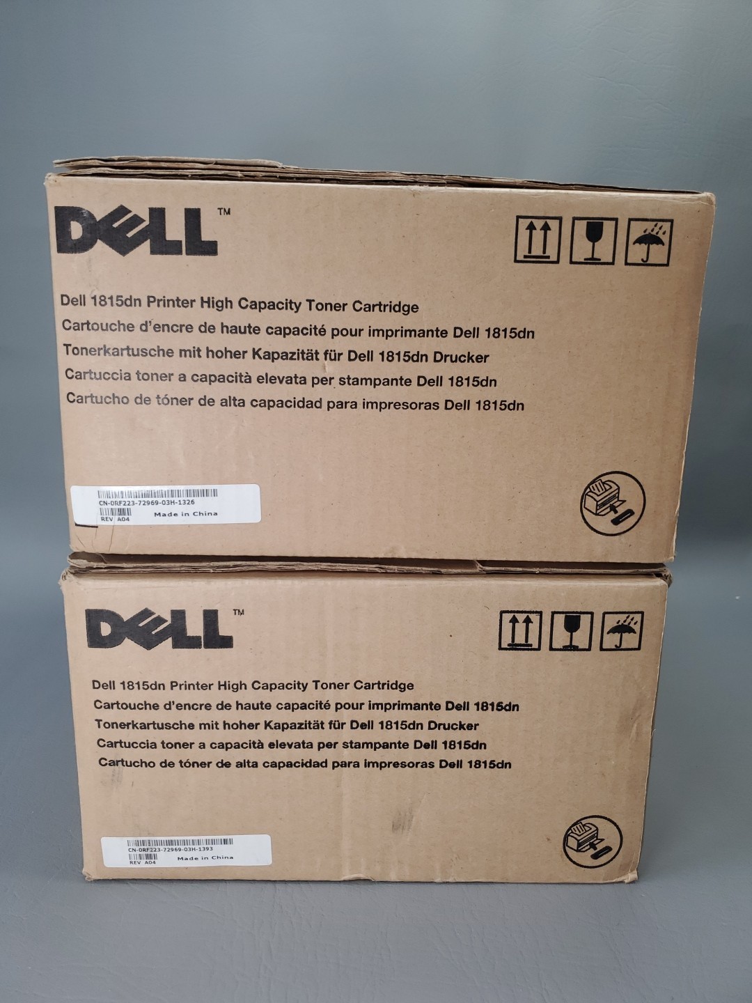 QTY 2 - DELL RF223 5,000 Page High-Yield Black Ink Toner Cartridge 1815dn