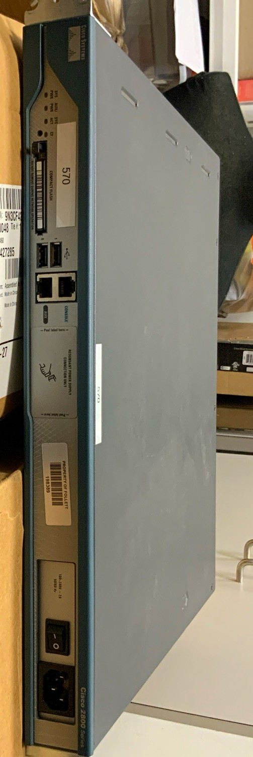 Cisco 2811 2800 Series Enterprise Router Rack Mount 1U 2-Port 100Mbps