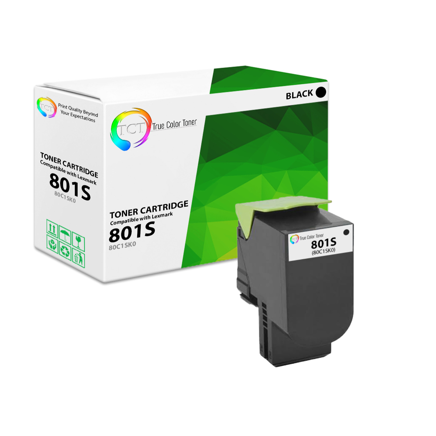 TCT Premium For Lexmark 801 801S Black CX310 CX410 CX510 Compatible Toner