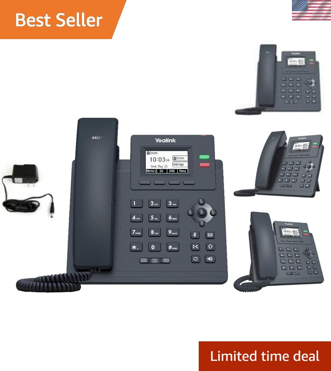 T31P  Phone: High-Definition Sound, Dual SIP Accounts & PoE Support Included
