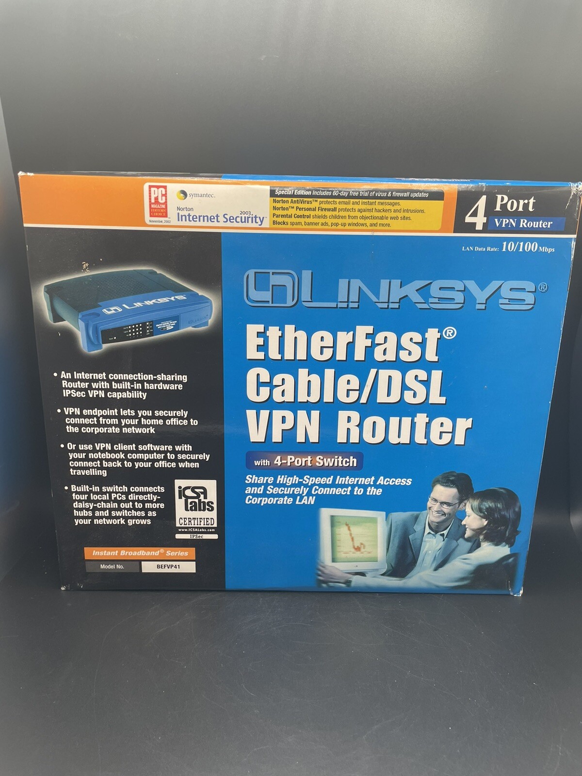 LINKSYS EtherFast Cable/DSL VPN Router with 4-Port 10/100 Switch BEFVP41 Wired