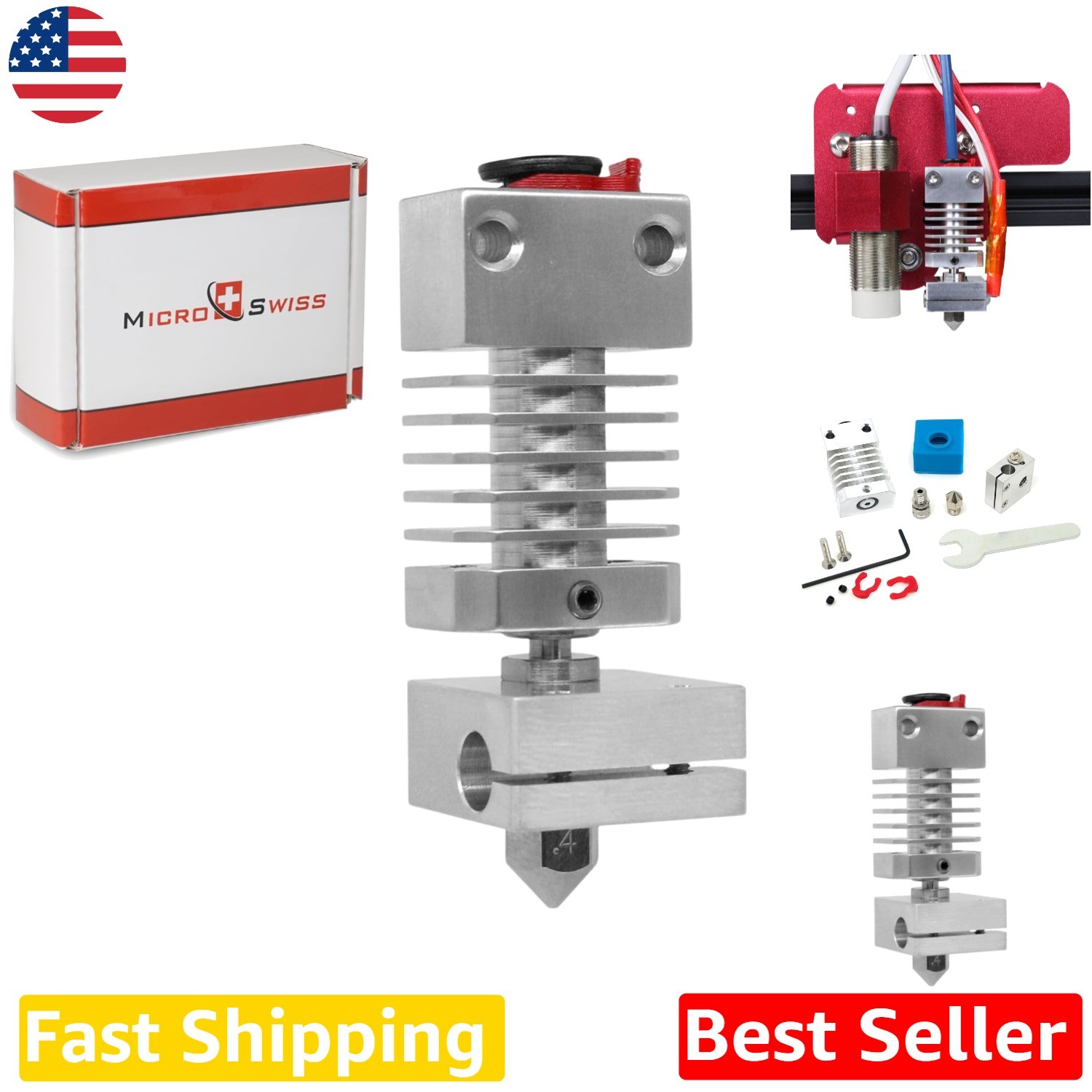 Micro Swiss All Metal Hotend Upgrade for CR-10s Pro V2 Max Ender 3 V2 Neo