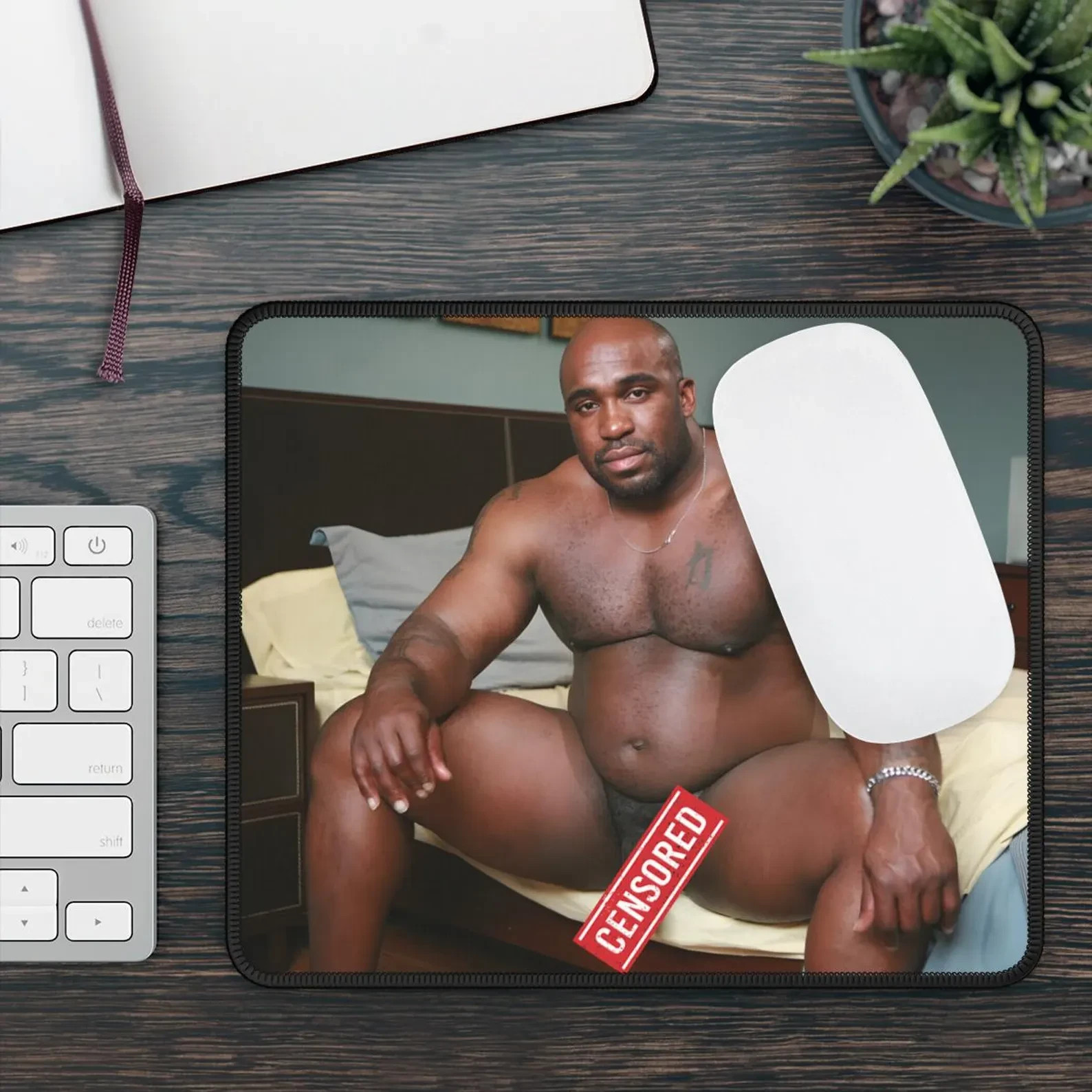 Inappropriate Valentines Barry Wood Mousepad for him Boyfriend Husband adult