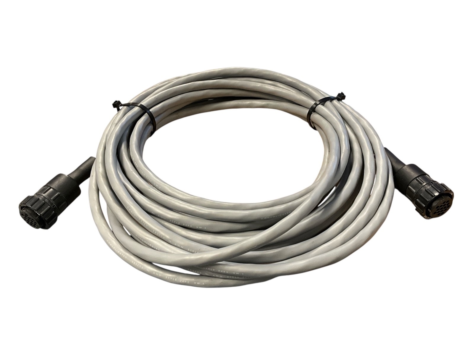 25FT 16 Pin AMP CPC Extension Cable 206037-1 Size 17 Fully Populated
