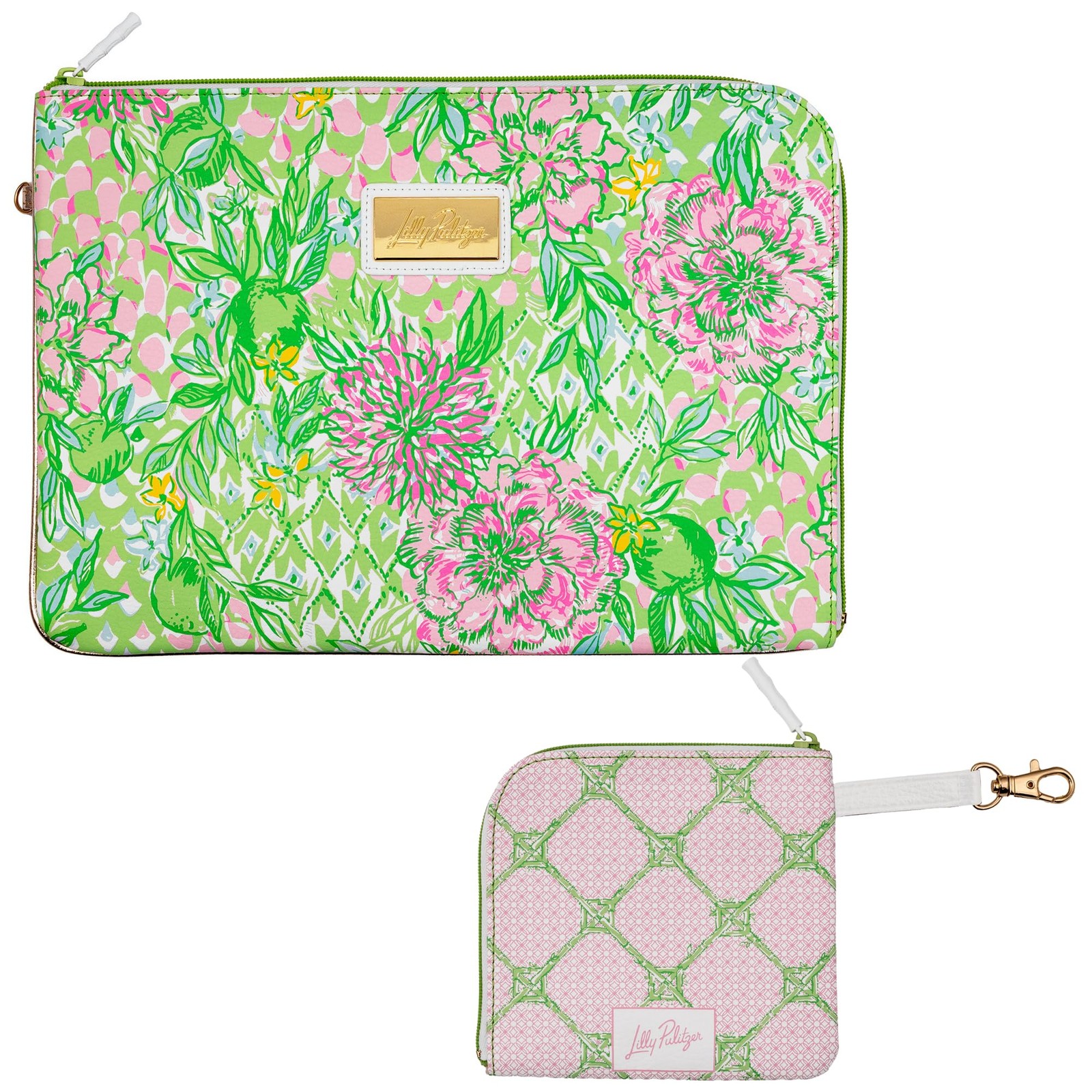 Padded Tech Sleeve with Small Zip Pouch for Accessories, Cute Laptop Case for...