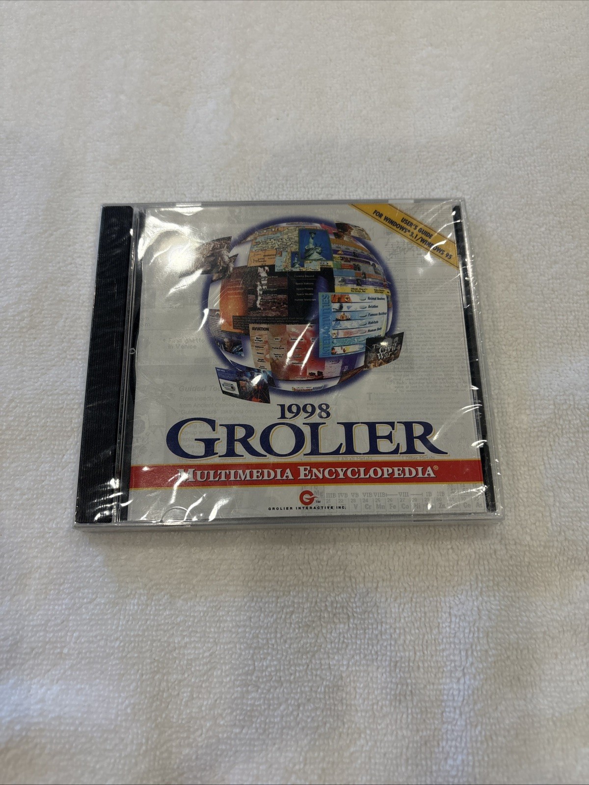 Grolier Encyclopedia 1998- CD-ROM Windows 95/Windows 3.1 Vintage Sealed