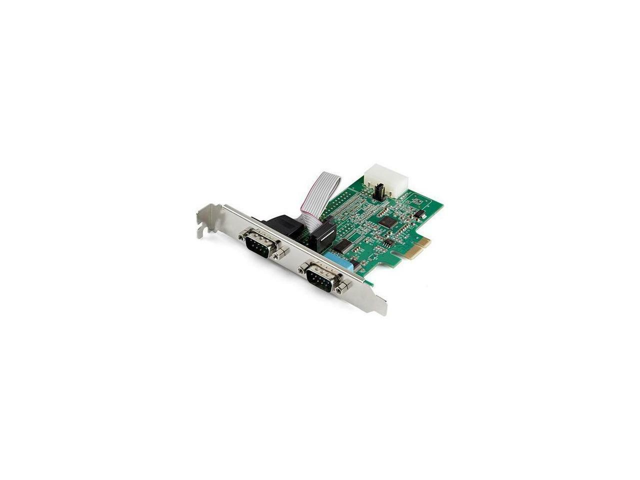 StarTech 2 Port PCIe RS232 Serial Adapter Card PEX2S953