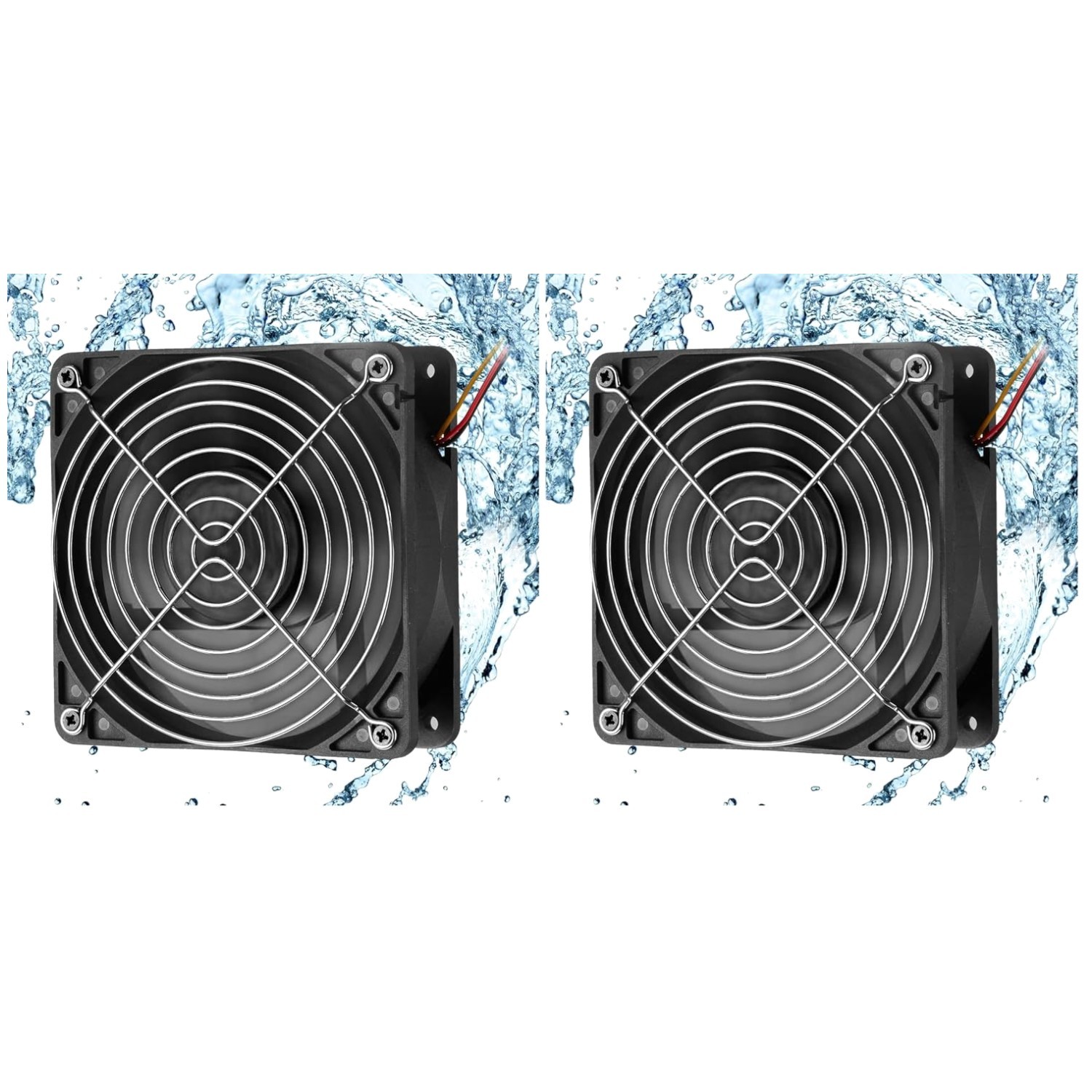 Waterproof 120mm 12V DC Cooling Fan (Pack of 2)