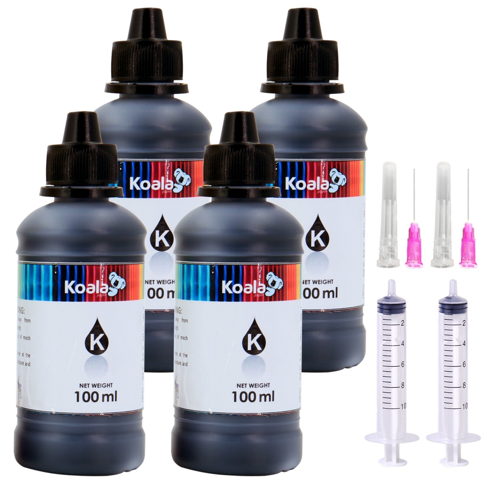Koala 400ml Refill Ink Black for HP Delll Canon Brother Epson Inkjet Printer Ink