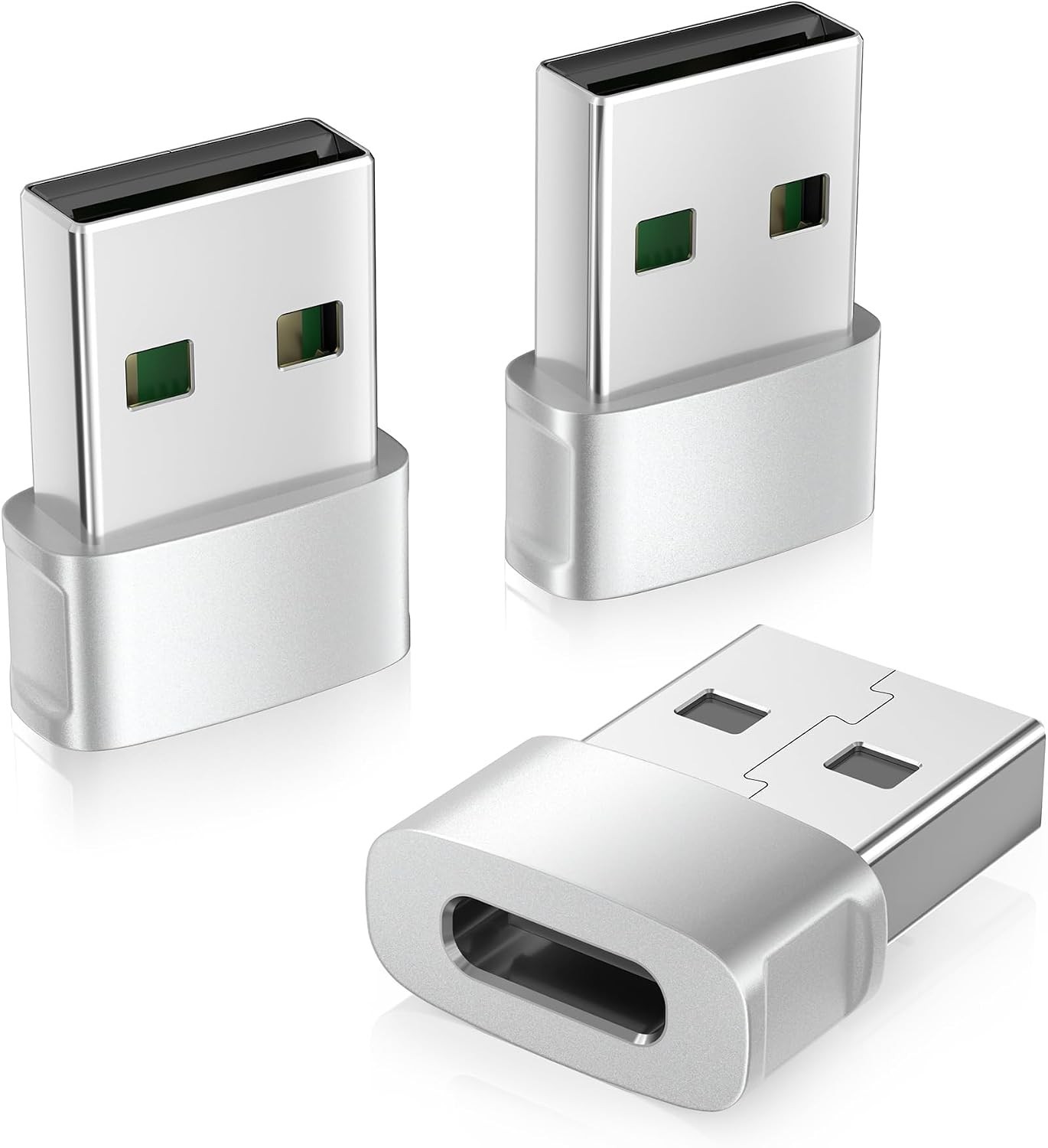 for iPhone 17 Air 16 Pro Max Car Charger Adapter 3Pack,USB Male to USB Type C
