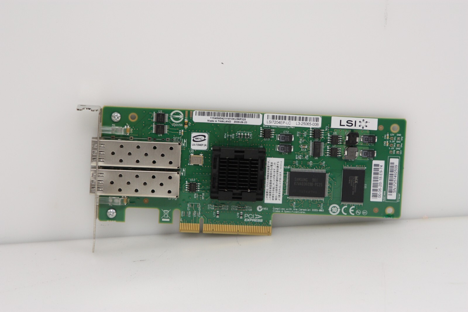 IMB LSI 7204EP-LC 4GB Dual-Port PCIe Fiber Channel HBA P/N: L3-25065-00B ✩