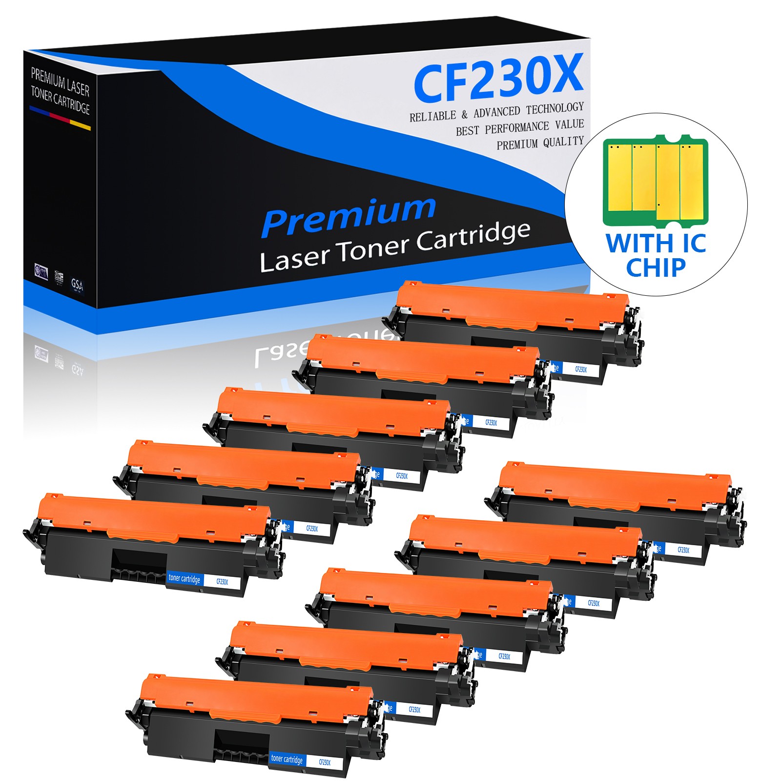 Fit For HP 10PK CF230X Toner Cartridge LaserJet Pro M203dw MFP M227fdn  Printer