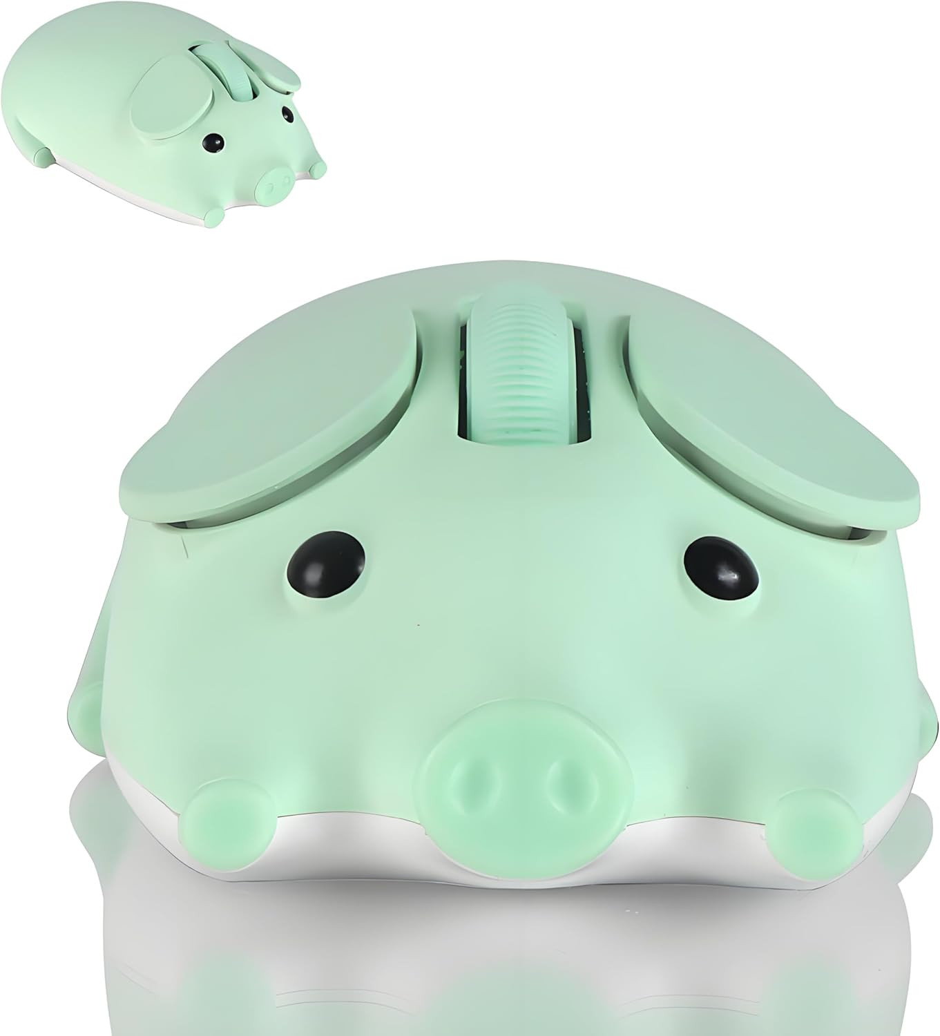 Cute Pig Design Wireless Mouse - Dual Mode Bluetooth & USB, Silent Operation, Er