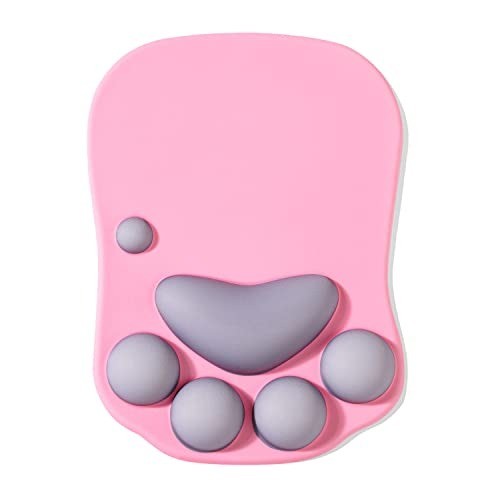 Ergonomic Cat Paw Mouse Mat with Non-Slip Base for Comfortable Gaming & Work