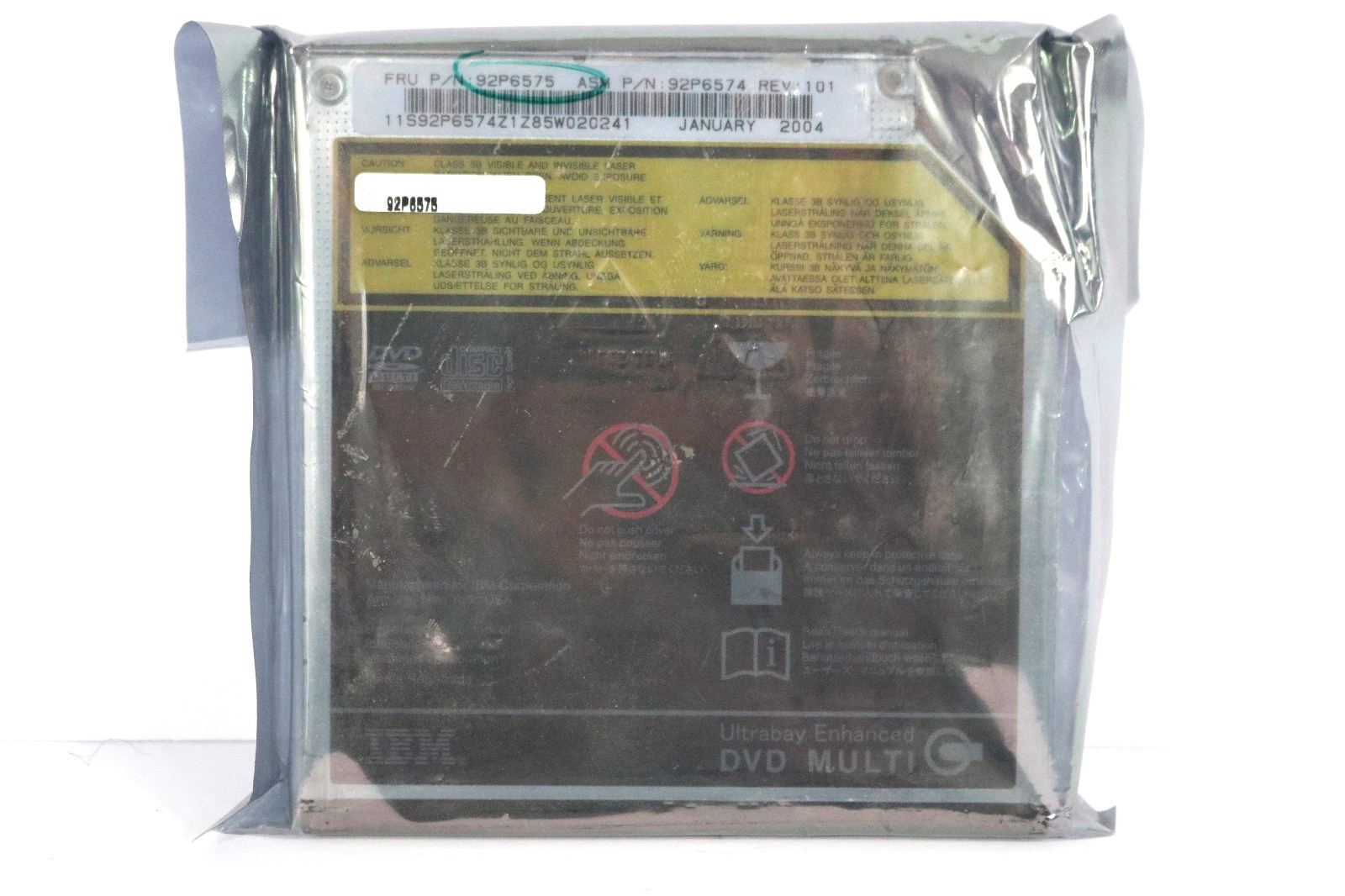 NEW IBM ThinkPad Ultrabay Enhanced DVD Multi Drive FRU 92P6575 ASM 92P6574