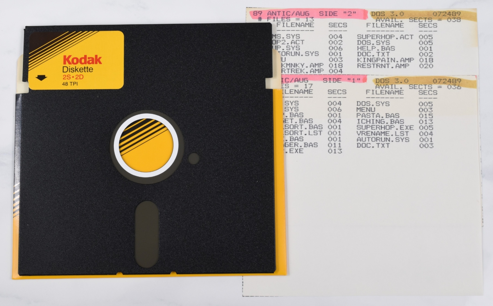 Vtg Kodak Computer Floppy Disk - Rare, Untested, As-Is (Atari, Antic Aug 89)