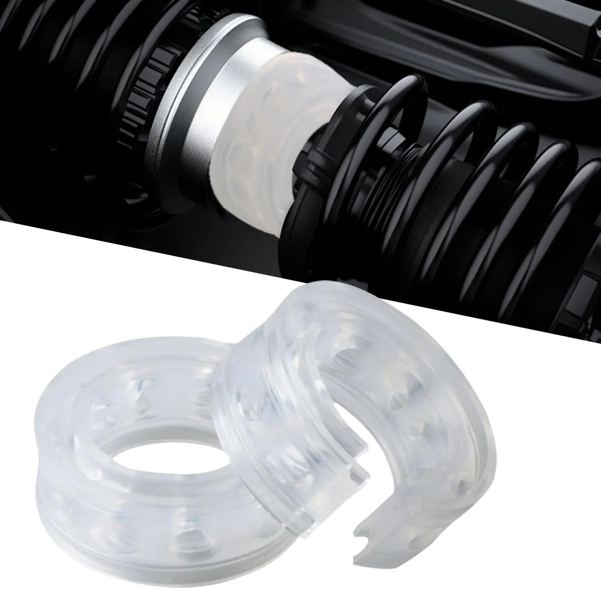 2 PCS Car Shock Absorber Rubber Spring Bumper Buffer Power Cushion Accessories