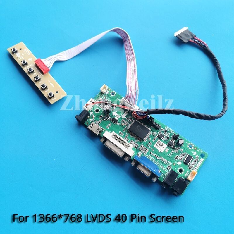 For LTN156AT20-H01/P01/W01 1366x768 Panel LVDS 40-Pin HDMI+DVI+VGA Driver Board 