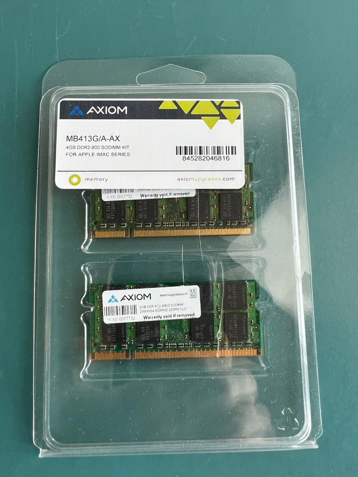 Axiom 4GB DDR2-800 SODIMM Kit (2 x 2GB) for APPLE IMAC  MB413G/A-AX