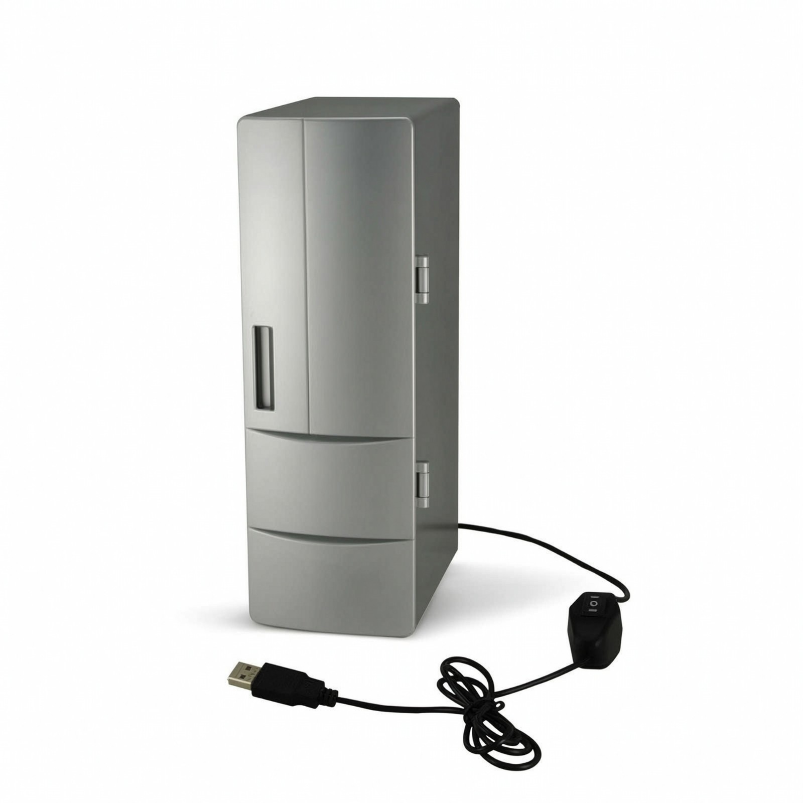 USB Mini Fridge Dual Function Mini Fridge with LED Lights Portable for Students