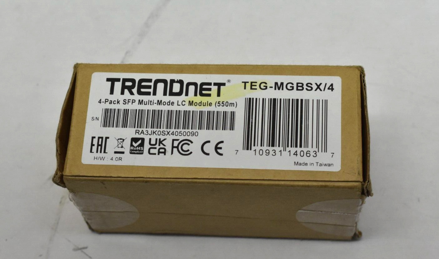 TRENDnet TEG-MGBSX/4 4-Pack SFP Multi-Mode LC Module (550m)