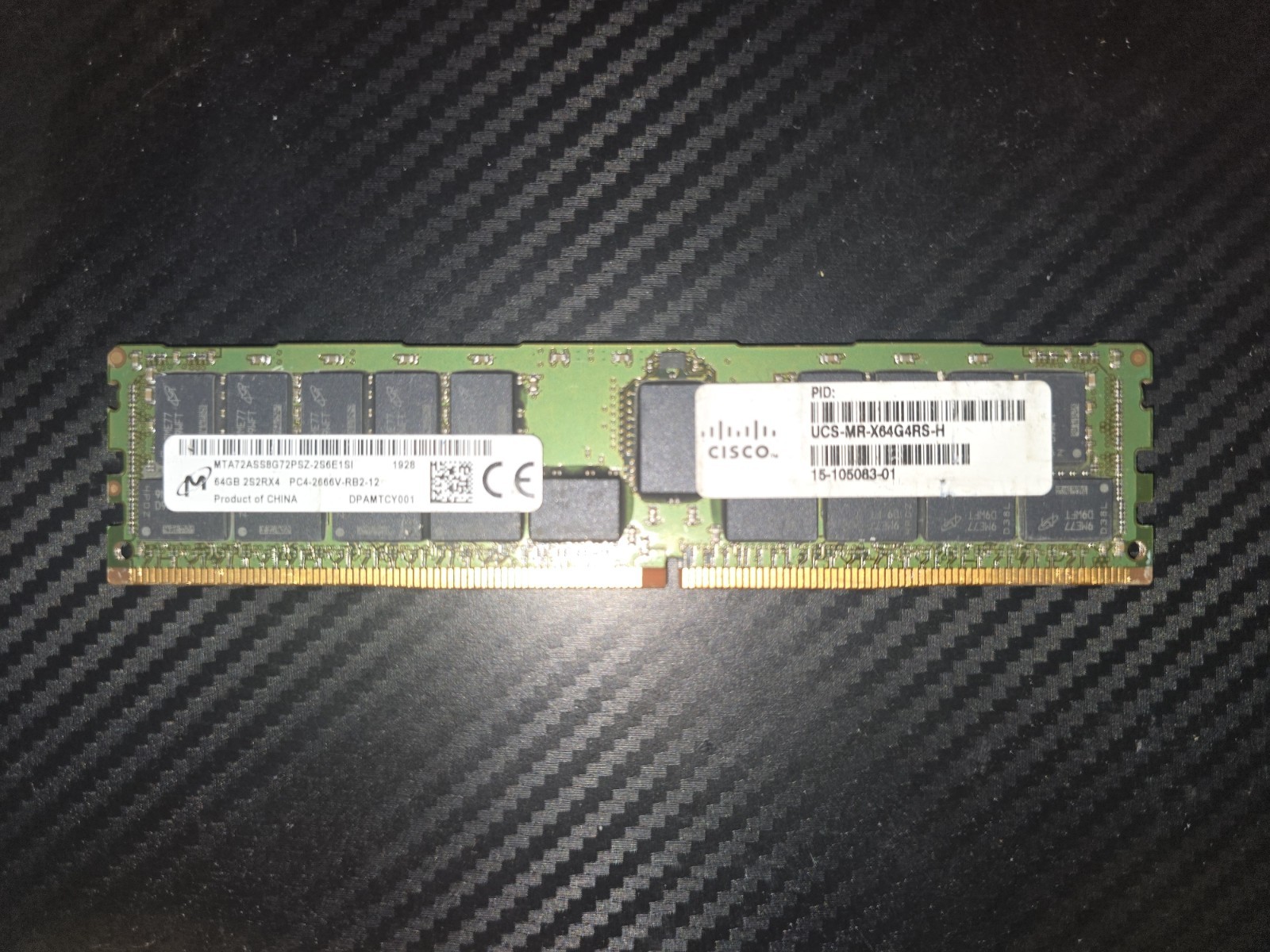 Micron 64GB RDIMM MTA72ASS8G72PSZ-2S6E1SI