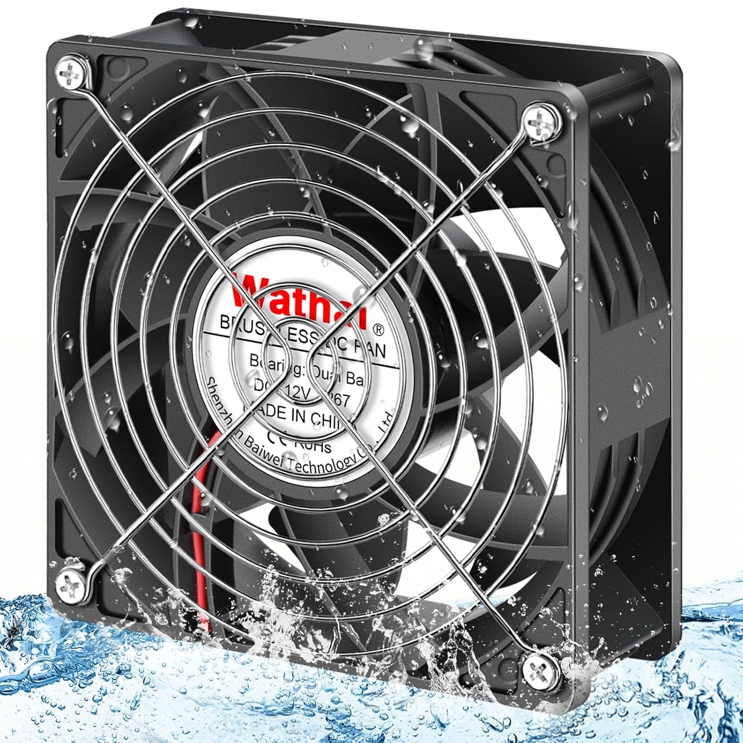 Waterproof 12V 120mm Dual Ball Bearing High Speed Industrial Exhaust Fan