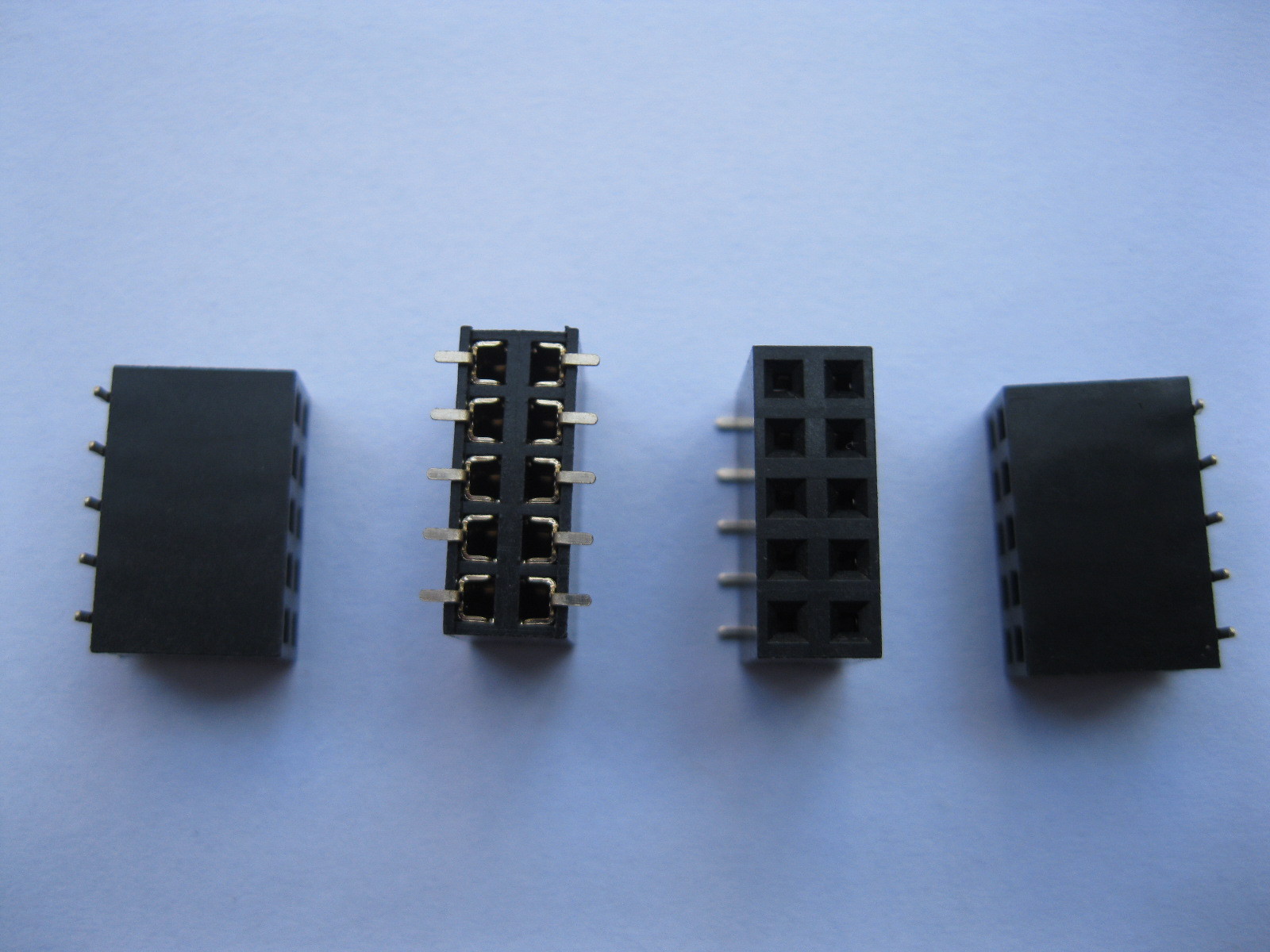 100 pcs Gold Plated SMD SMT 2.54mm Breakable Female Pin Header 10pin Dual Row