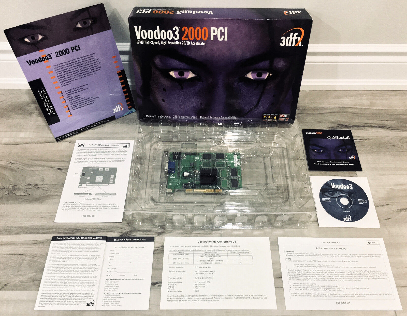 3dfx Voodoo3 2000 PCI 16MB Graphics Card, Upgradeable MEM, SGRAM Version, Poster