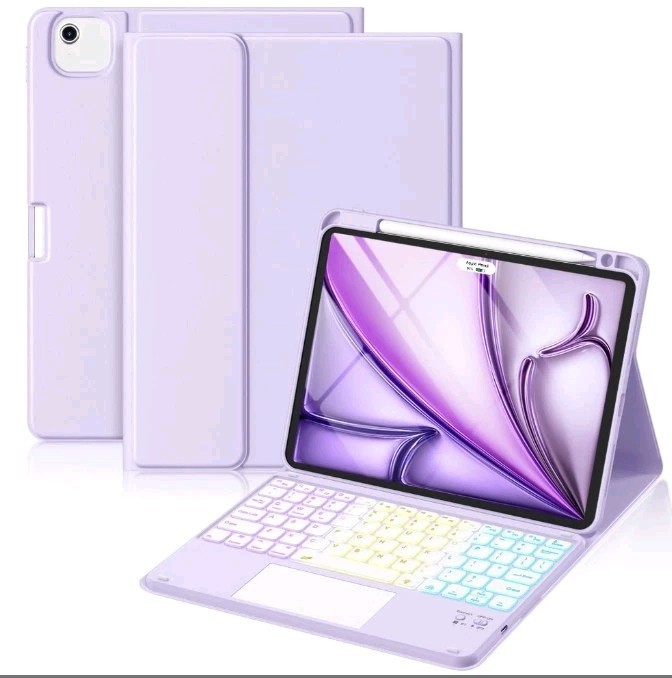 Hamile Keyboard Case for iPad Air 11" & Pro 11"- Purple