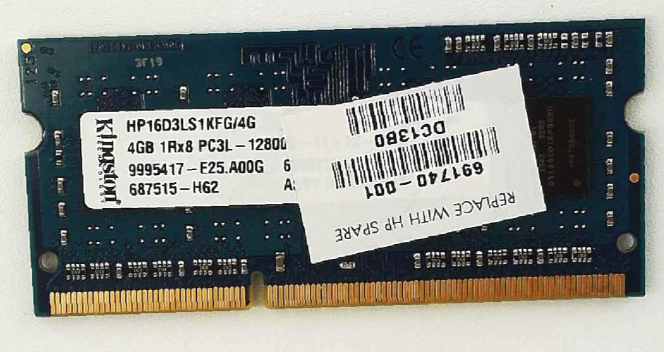 Kingston 🔧 4GB DDR3L-1600 (PC3L-12800S) Laptop RAM SO-DIMM 🟥 ☆