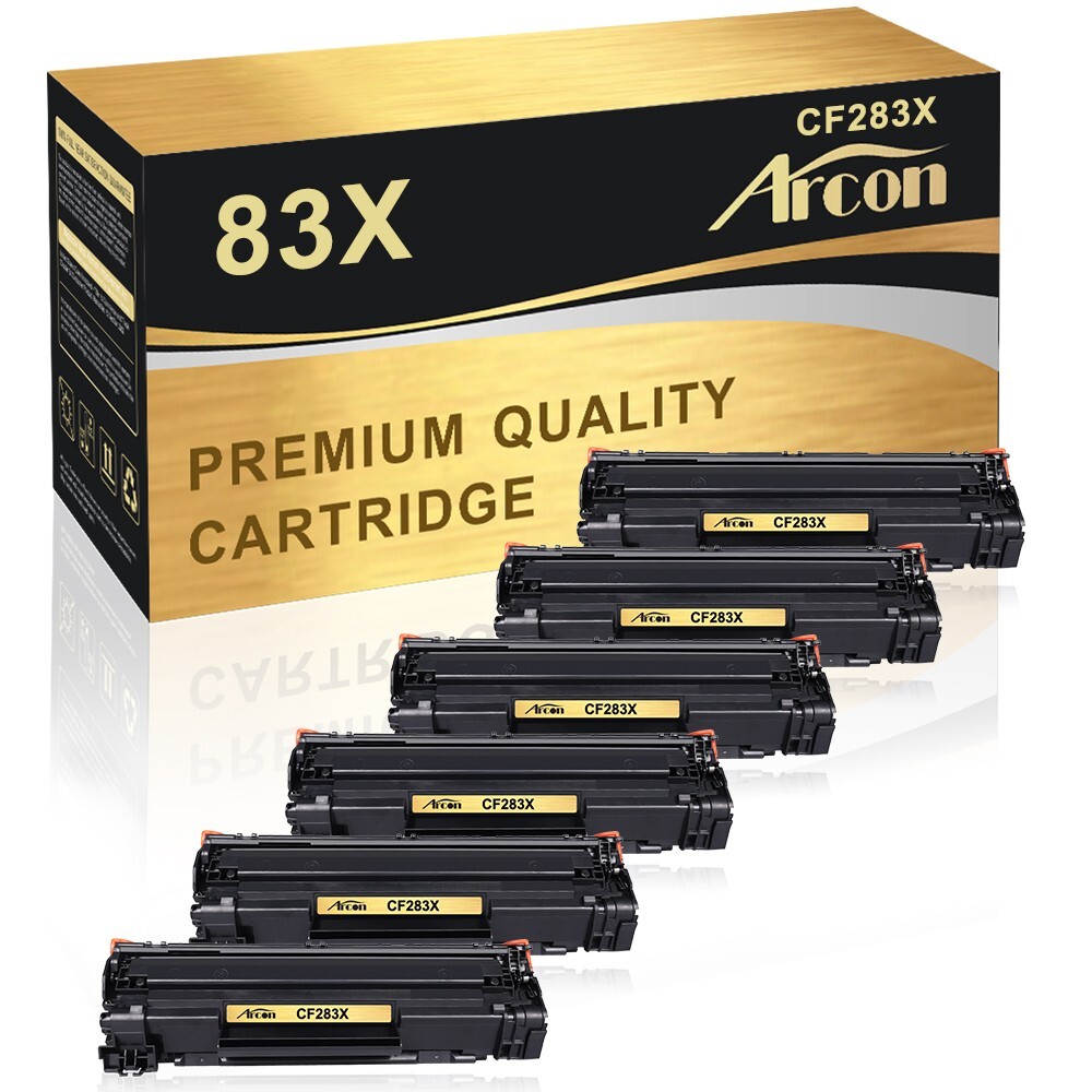 6 PK CF283X Toner Compatible With HP 83X LaserJet M225dn M225dw M202dw MFP