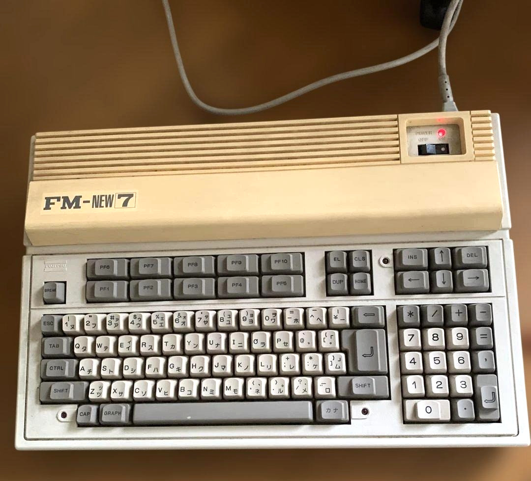 Junk FUJITSU FM-NEW7 Vintage Personal Computer Retro PC AC100V Made In Japan