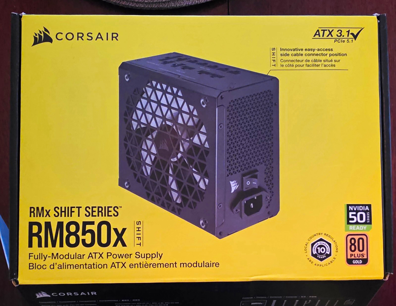 Corsair RM850x SHIFT 850W Fully Modular ATX Power Supply Unit, Black