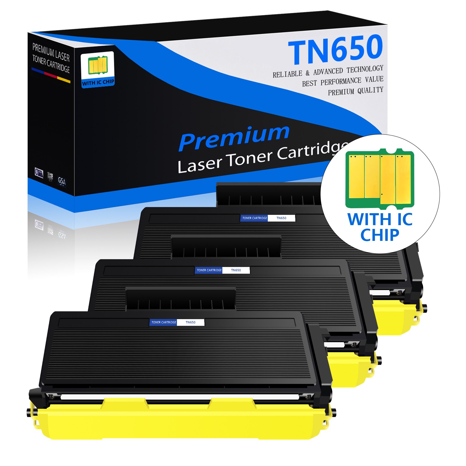 3PK TN650 Toner Compatible For Brother TN-650 HL-5380DN MFC-8890DW DCP-8085DN