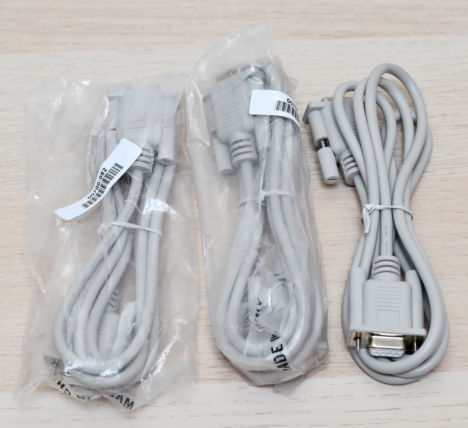 Lot of 3x  DB9 F/F Serial RS232 Null Modem Cable Female to Female 6ft 00700-082