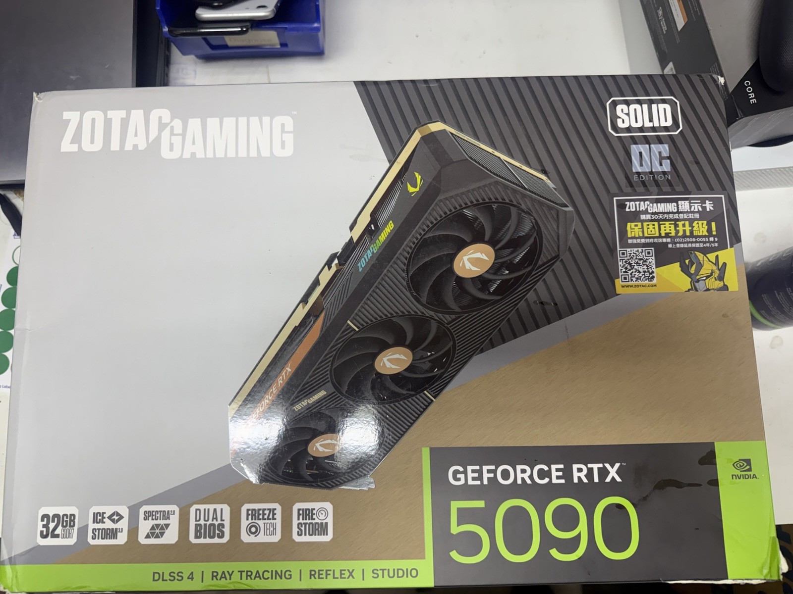 New OB Zotac Nvidia RTX 5090 Solid Black 32GB GDDR7 PCIe 5.0x16 Graphics CardGPU